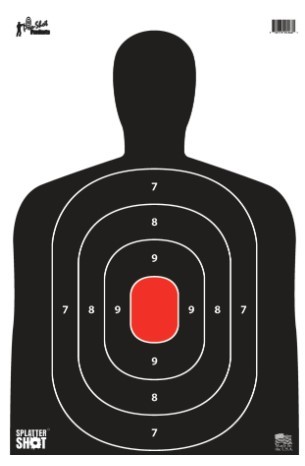 PROSHOT 12IN X 18IN SILHOUETTE - BC27 SPLATTER SHOT TAG PAPER TARGET - 8 QTY. PACK SILH-8PK - Taurus Savings